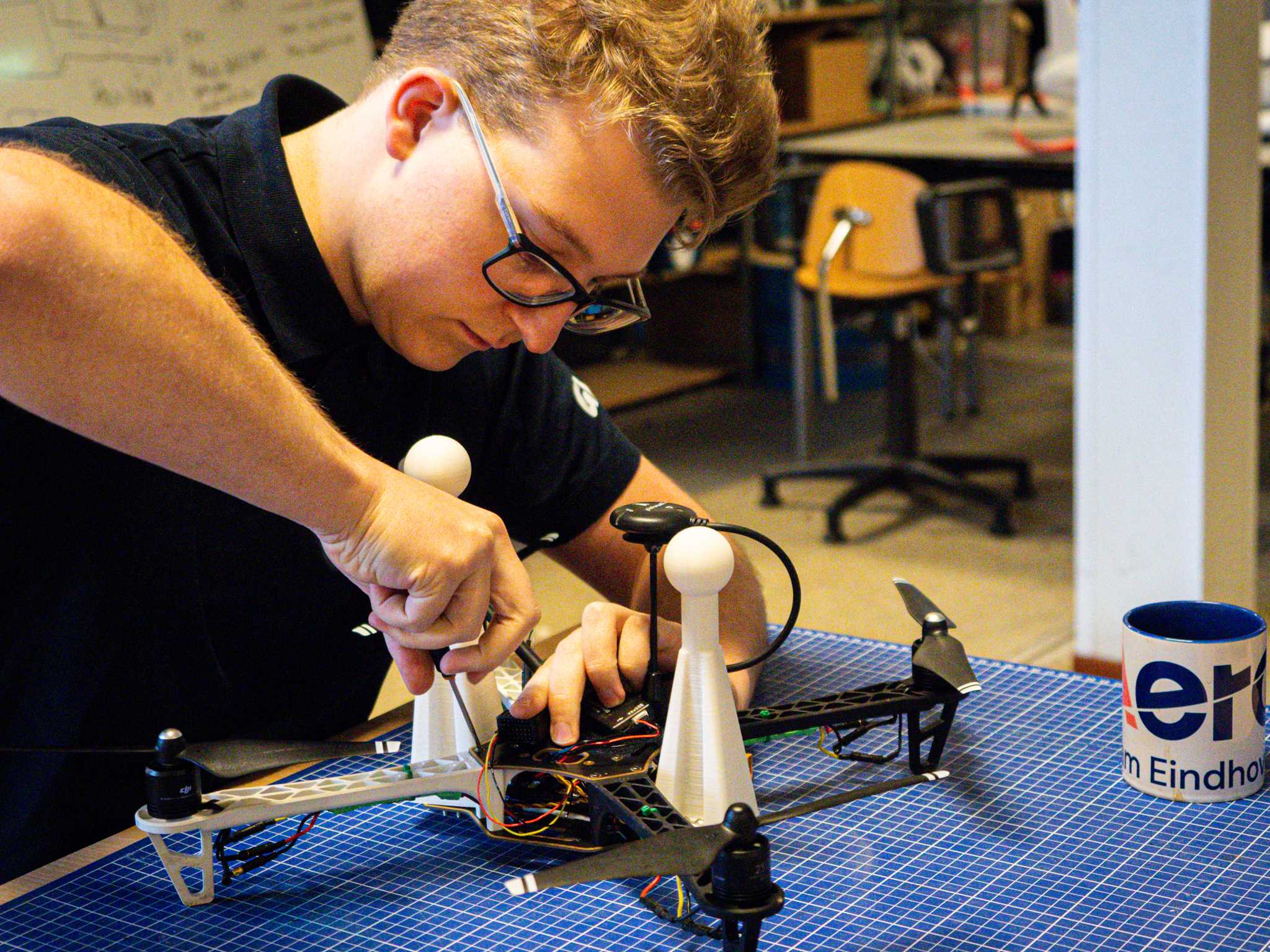 Aero team member performing engineering tasks